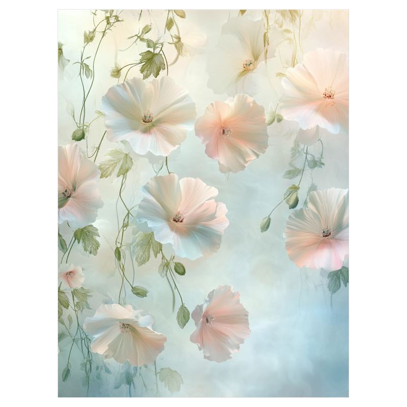 Translucent Flowers Curtains