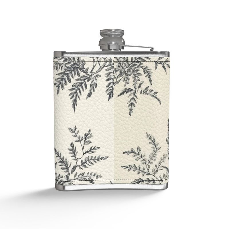 Leather-Wrapped Hip Flask