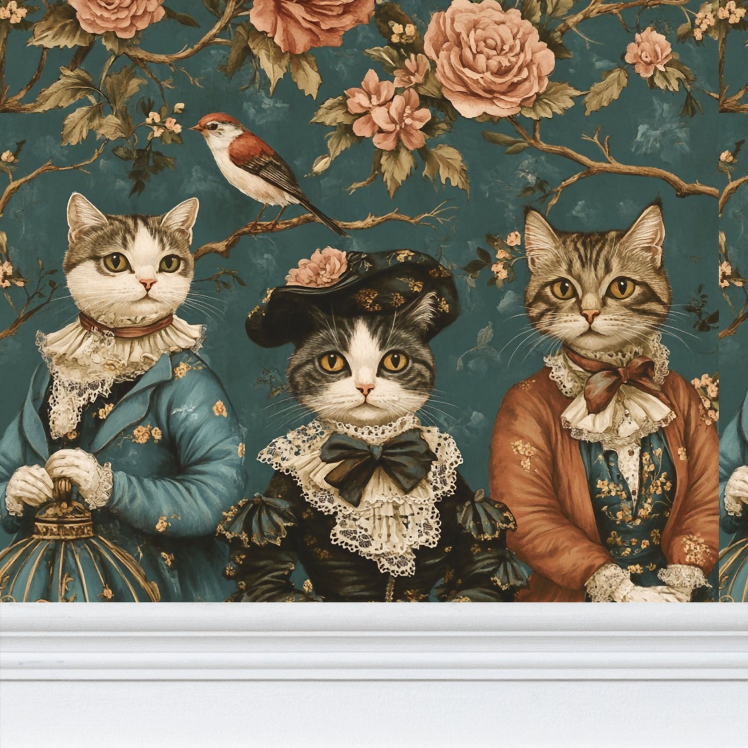 CURIOUS CATS BOTANICA Wall Art