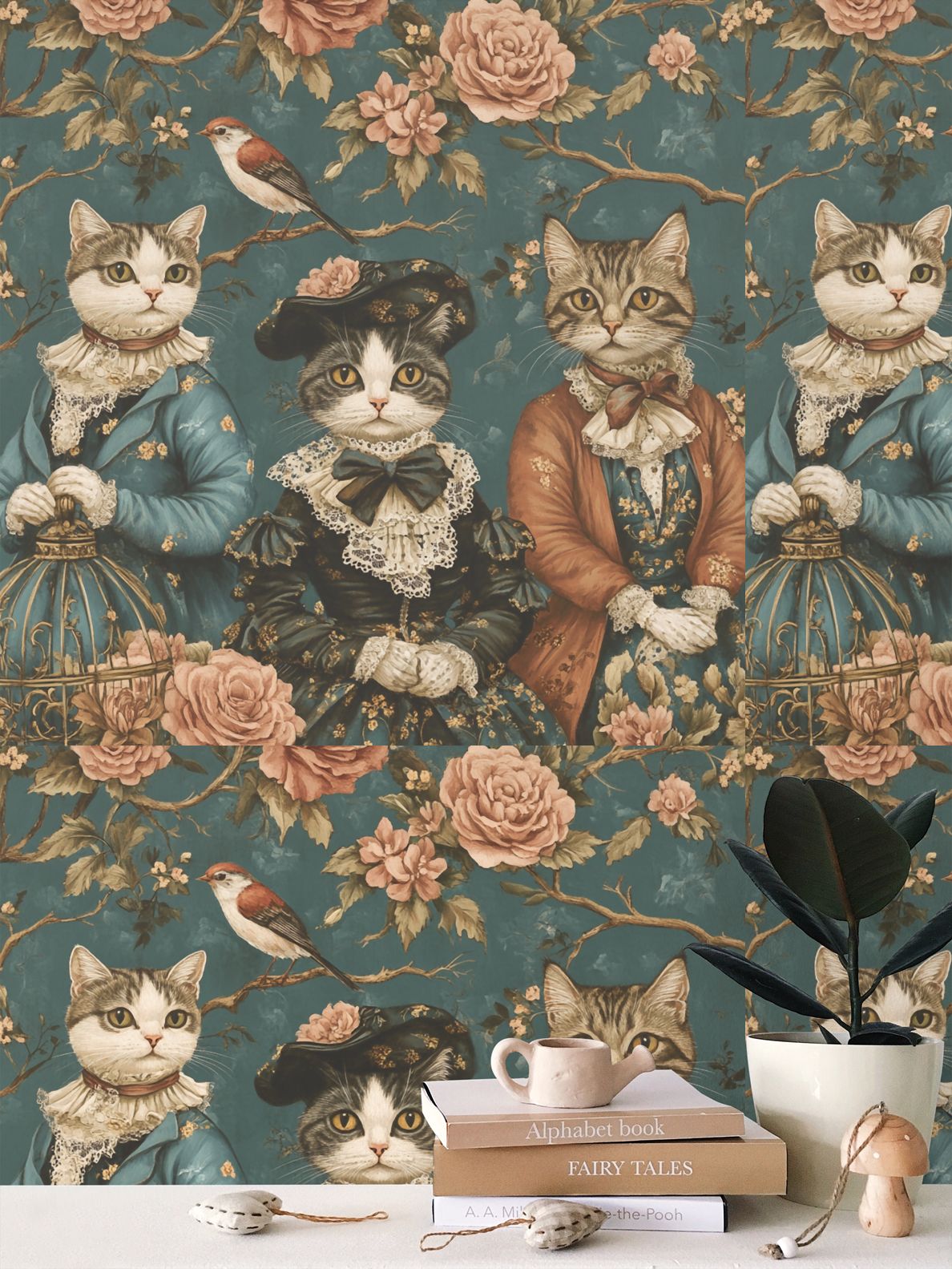 CURIOUS CATS BOTANICA Wall Art