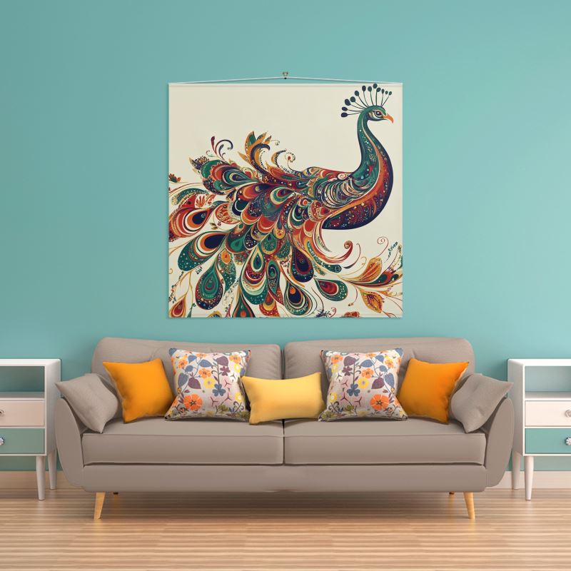 Peacock Jewel Wall Hanging