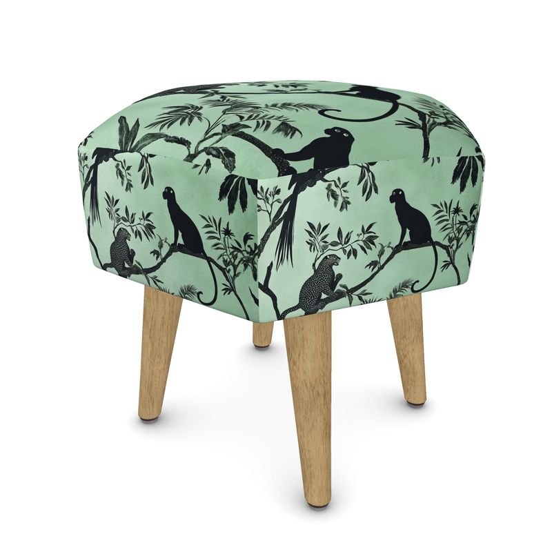 Exotic Animal Shadows Footstool Haxagon