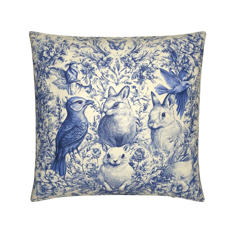 Blue Rabbits Cushion