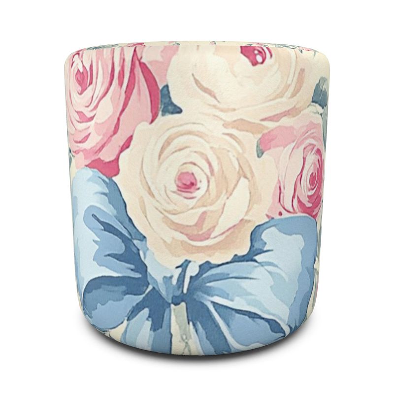 Petit Pouf Rond Roses