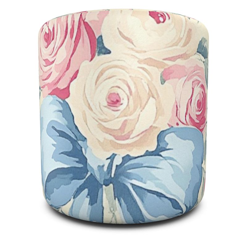 Petit Pouf Rond Roses